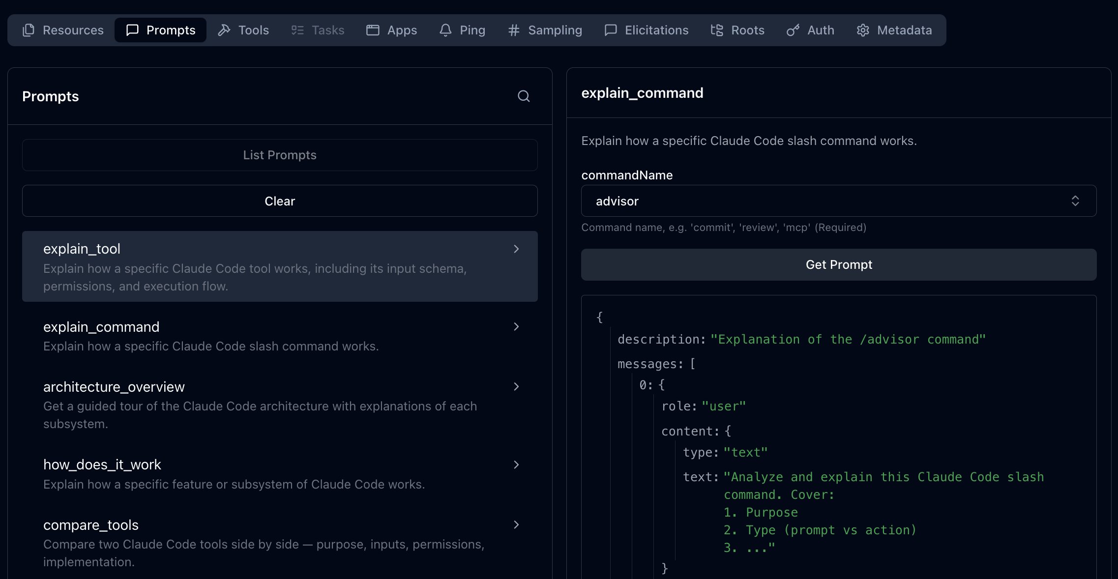 Agentic dashboard reference
